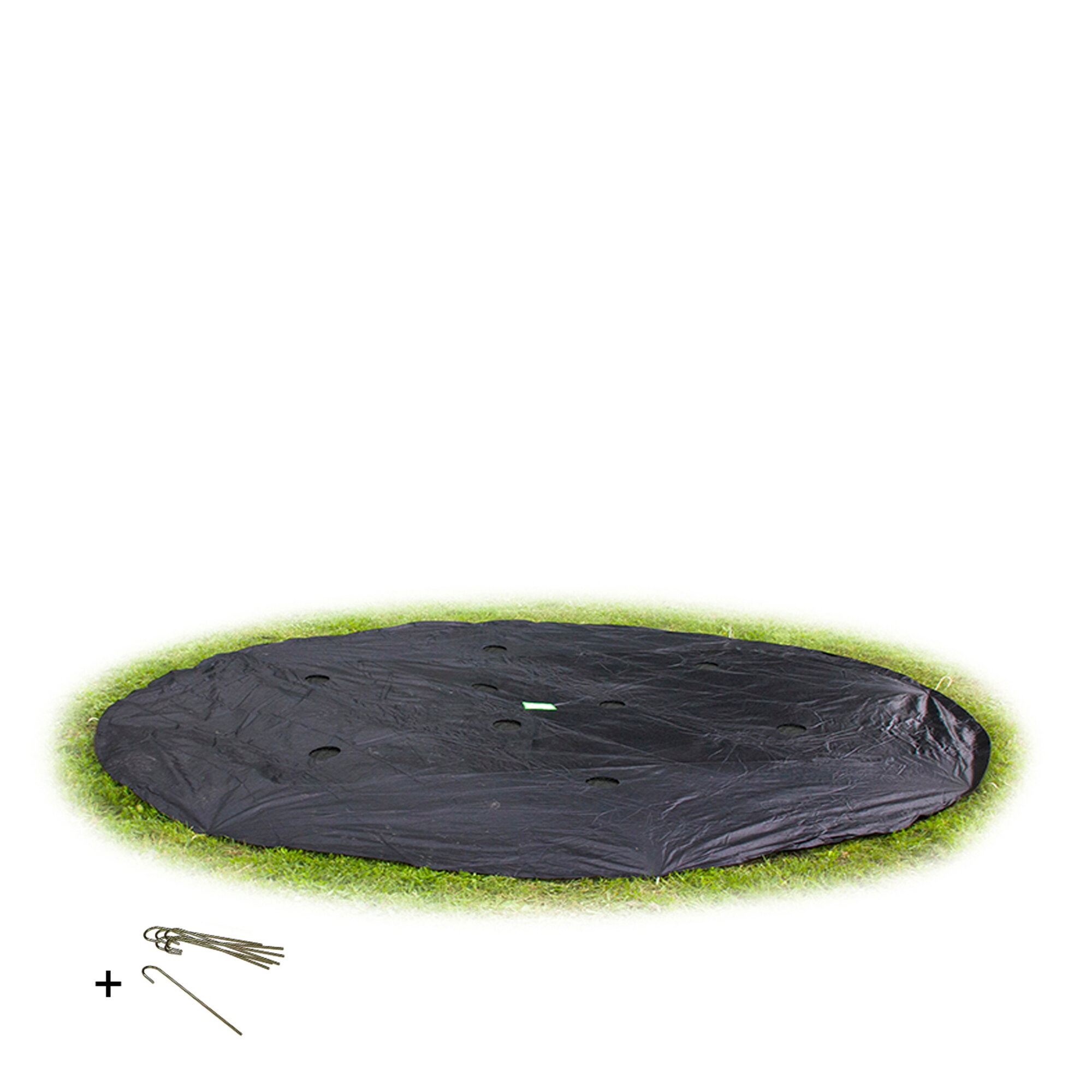 Schwarz Exit Ebenerdiges Trampolin Abdeckplane Ø427cm - Bild 5