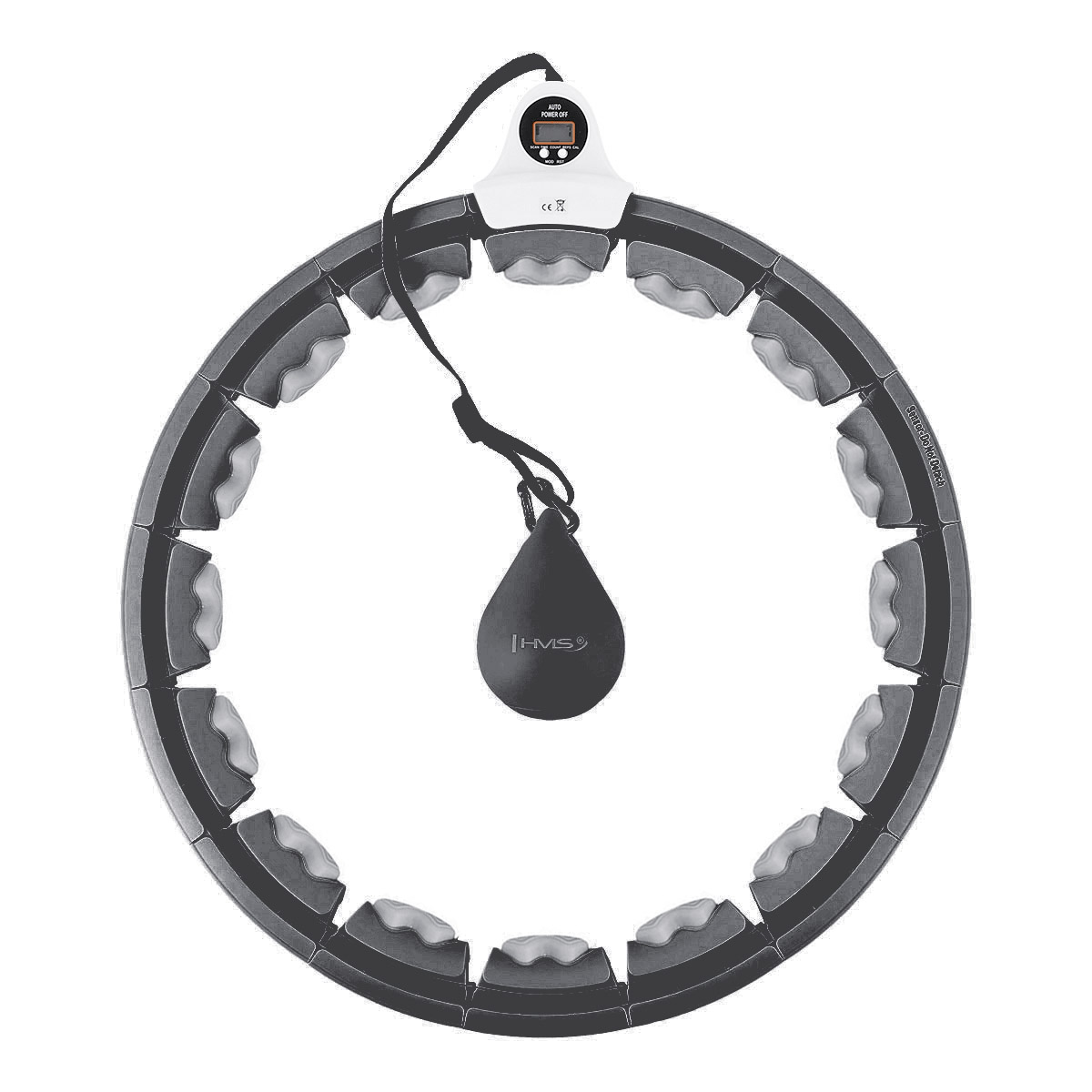 Hms Schwarz Hula-Hoop Mit Gewichten Und Zähler Hhw06 - Bild 5