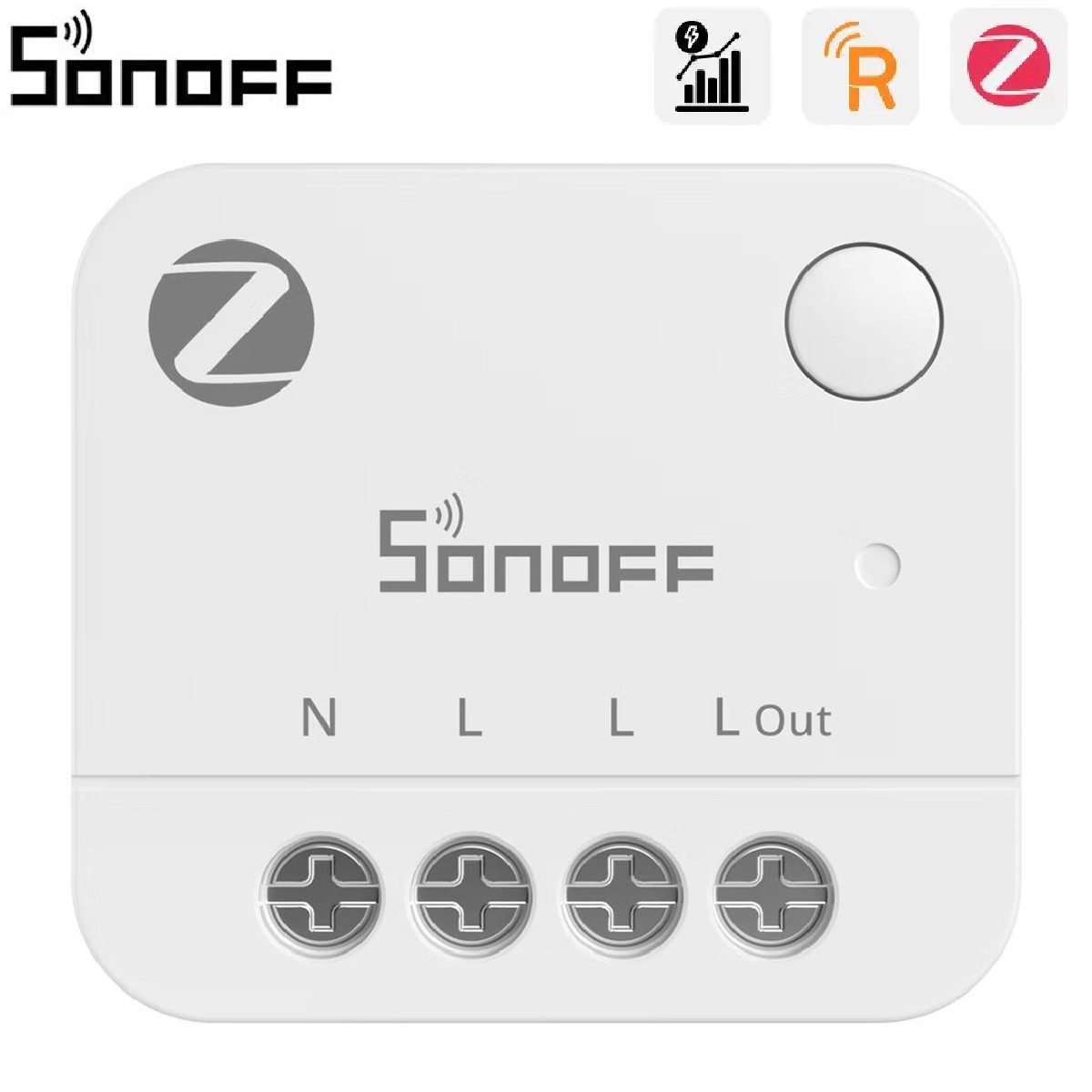 SONOFF MINI-ZB1GP Medidor de Energía Zigbee (Sin Interruptor) 16A Máx. Seguimiento de Energía, Cálculo de Costos, Sobrecarga, Sobrecorriente