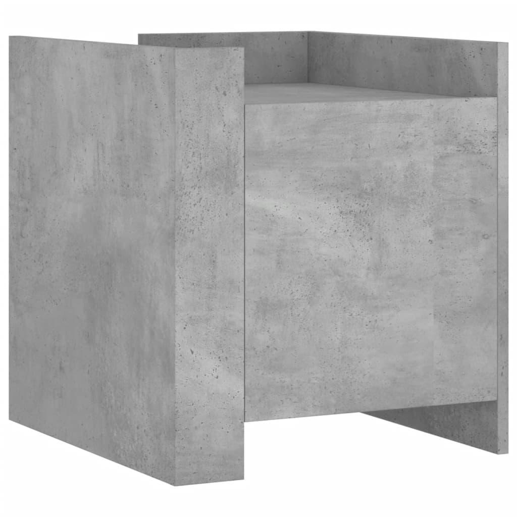 Comodino Grigio Cemento 45x50x50 Cm In Truciolato Vidaxl