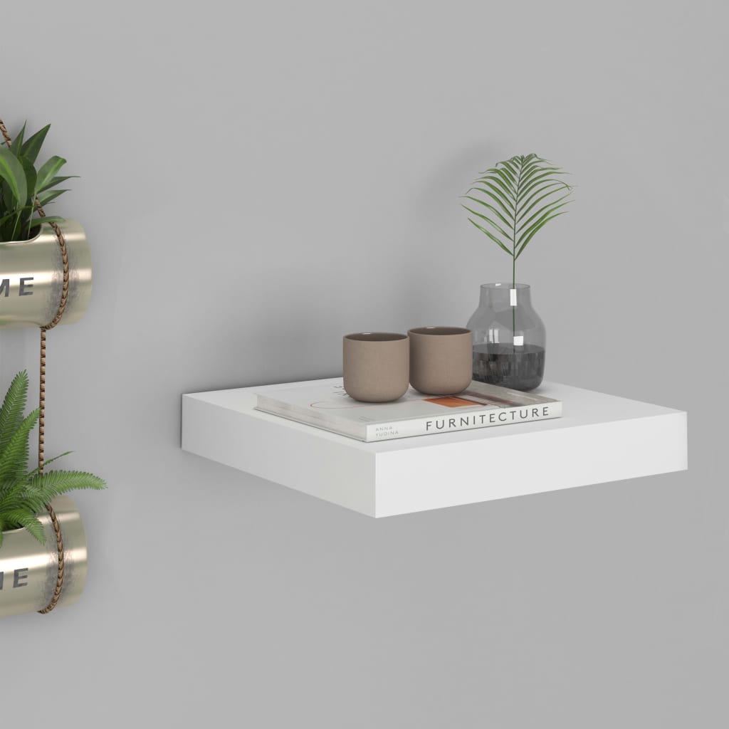 Vidaxl Weiß Floating Wall Shelf White 23X23,5X3,8 Cm Mdf