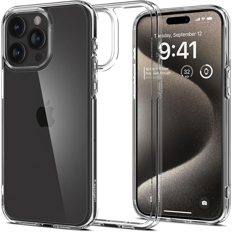 Transparent Spigen Ultra Hybrid Iphone 15 Pro Max 6,7" Kristallklar Acs06565 - Bild 4