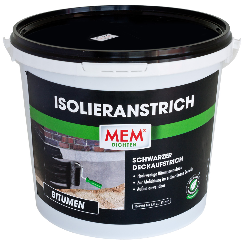 Mem - Bitumen Isolieranstrich 5 L Dachlack Schutzlack Dachschutz Abdichtung