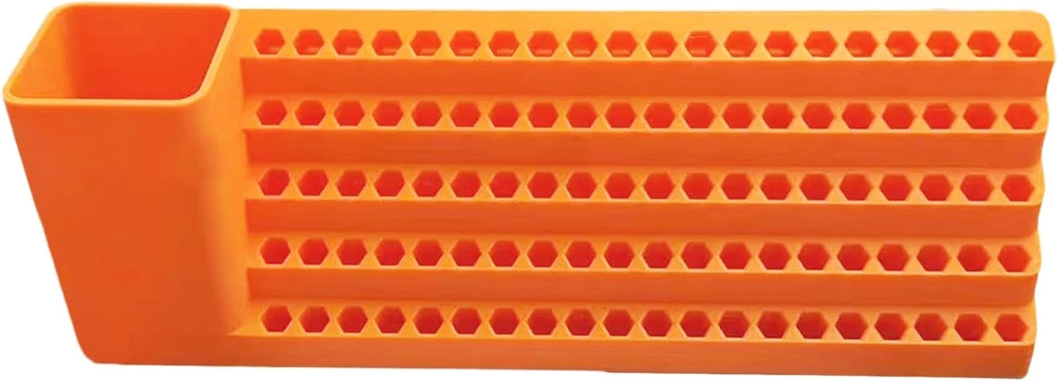 Organiseur de tournevis et d'embouts compact pour atelier, couleur orange