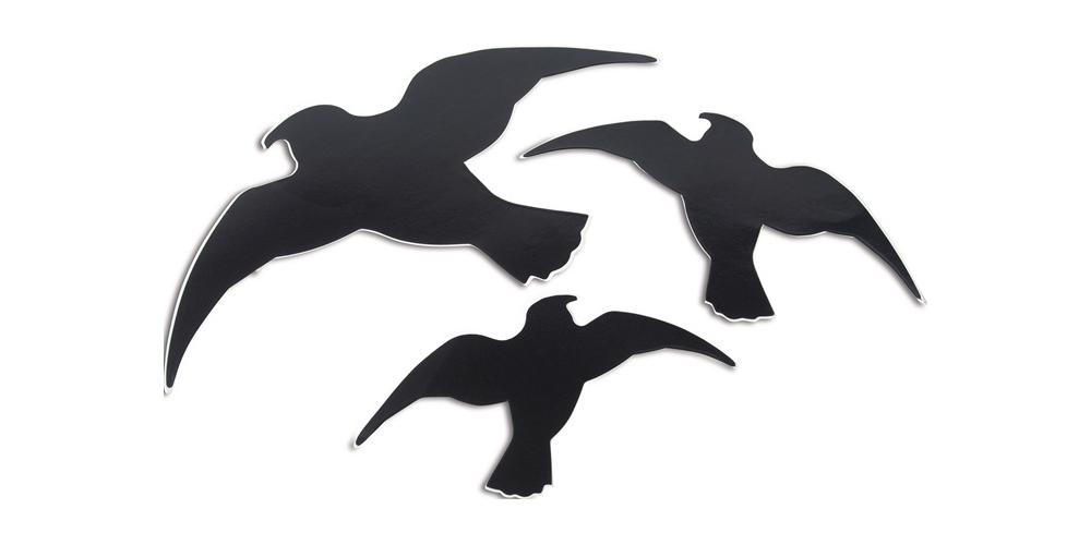Windhager Schwarz Vogelattrappe "Vogel Silhouetten 3 Stk. Selbstklebend" Vogelabwehr Für Drinnen Und Draußen von Baur - Image 4