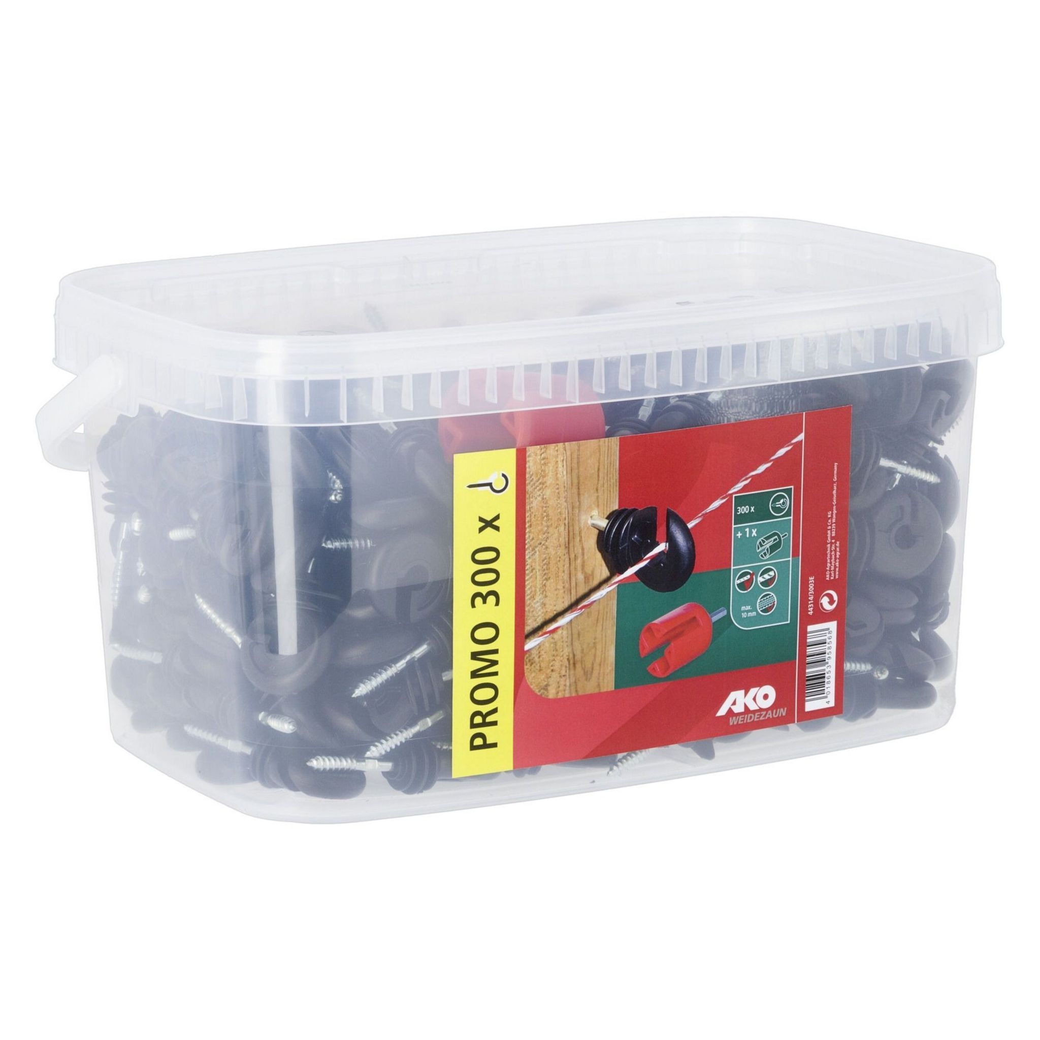 Ako Schwarz Ringisolator Mit Durchgehender Halterung Eimer 300 St. Und Schraubendstück (X300) - Image 3