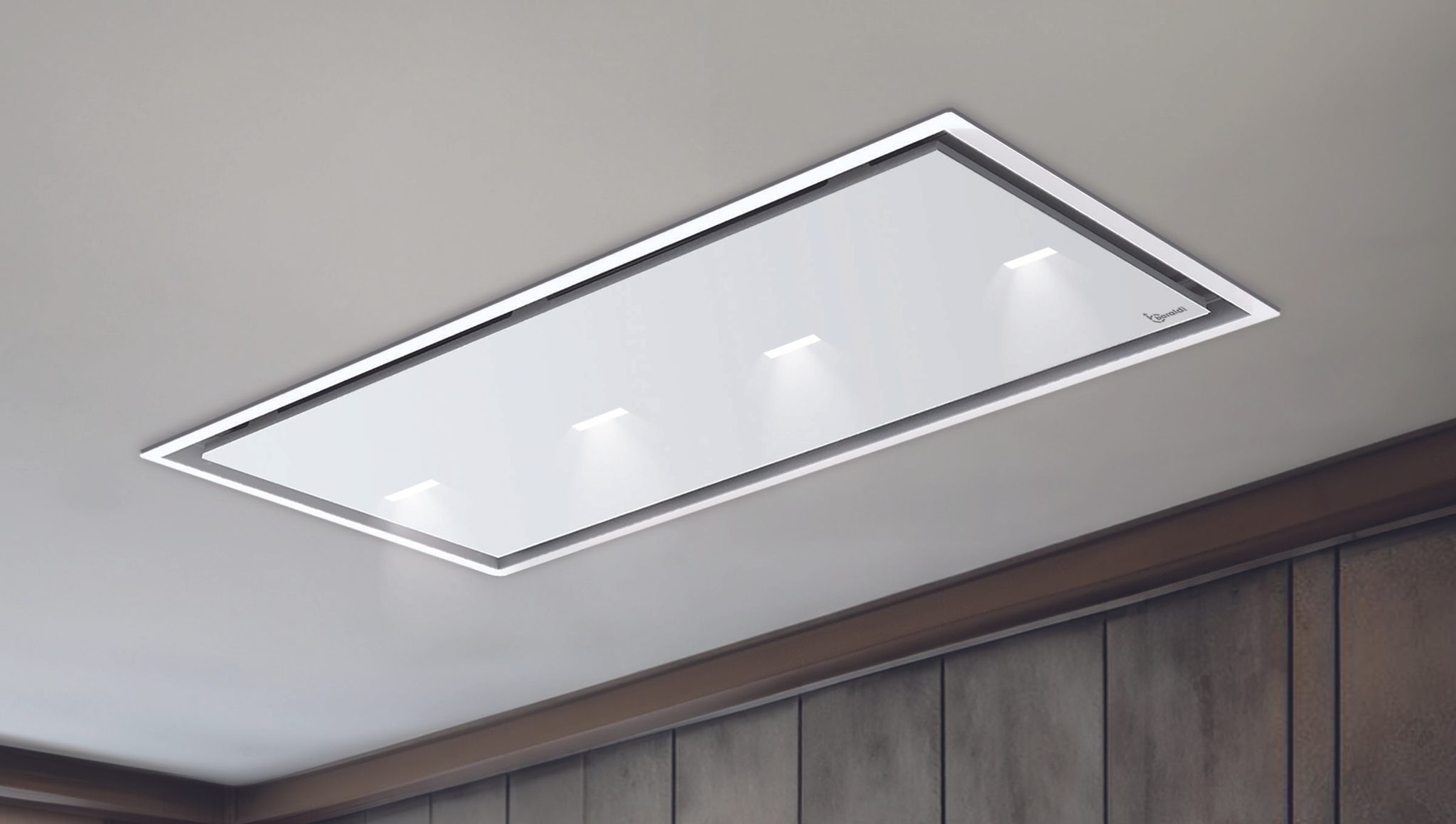 Baraldi - Cappa Gea Flat Cm 120x60 – Bianca Spot Light - 800 M3/h