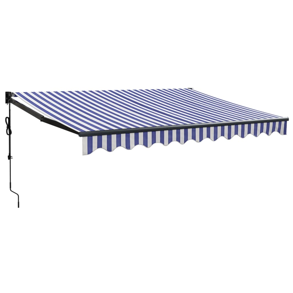 Automatic Retractable Awning Blue And White 3x2, 5 M Vidaxl