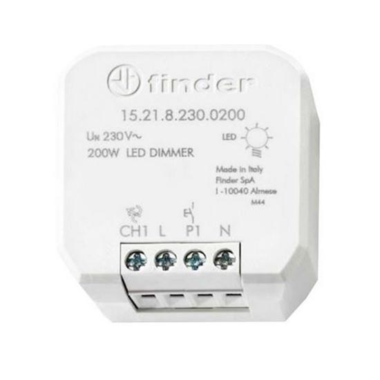 Finder Hellgrau - 15.21.8.230.0200 Unterputz Dimmer Geeignet Für Leuchtmittel: Led-Lampe