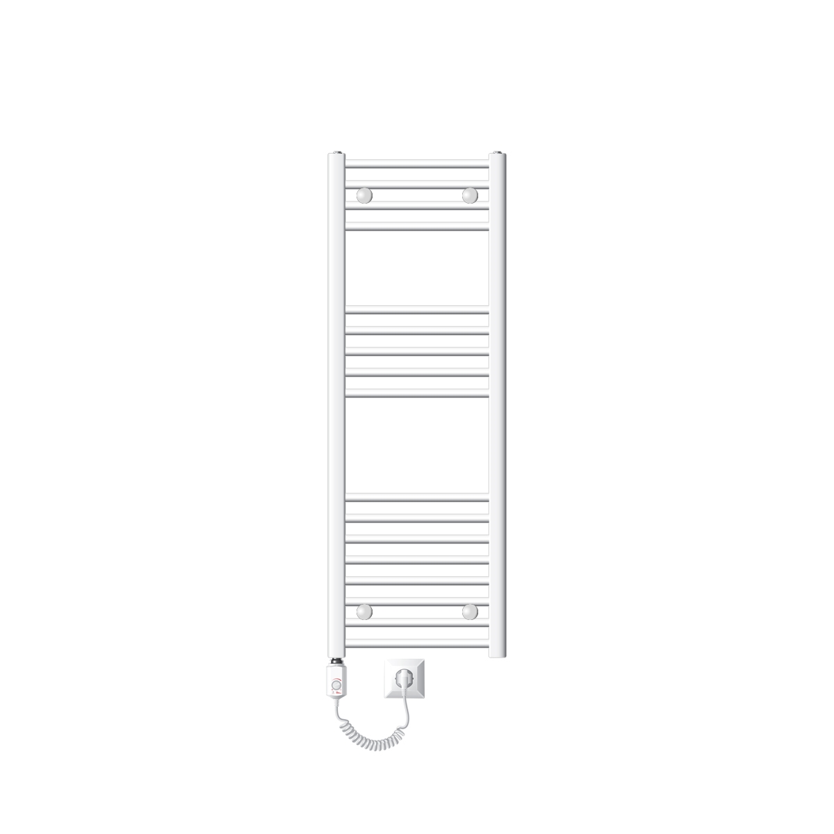 Luxebath Ecd Germany Badheizkörper Elektrisch Mit Heizstab 900w - 400 X 1200 Mm - Weiß - Gerade Mit Seitenanschluss - Heizkörper Handtuchwärmer