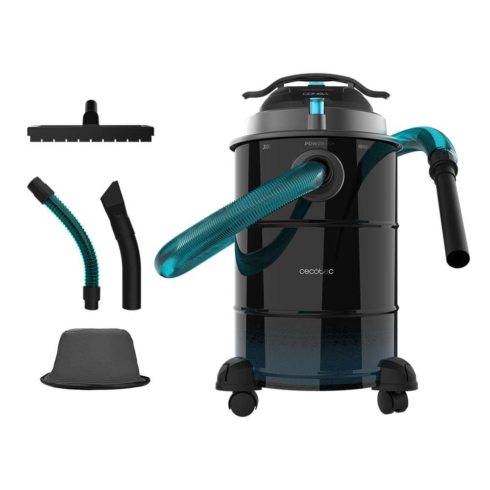 Cecotec Aspirador de Cenizas de 30L Conga Ash 6000 Easy Go Home XL. 1500 W de Potencia, Poder de Succión 21kPa