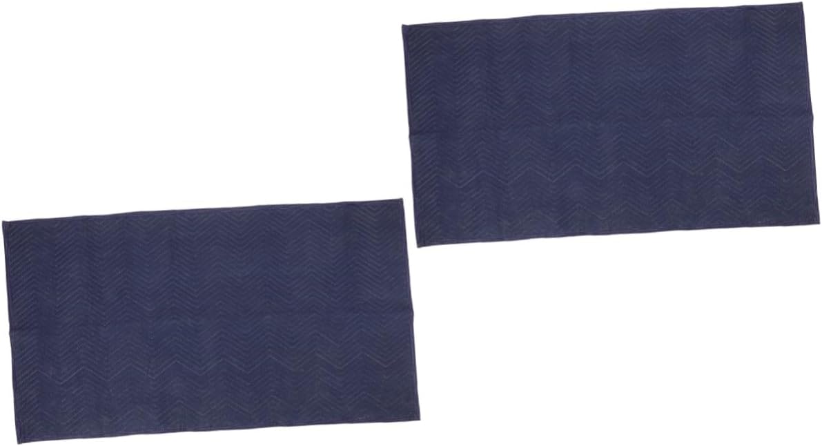 Tapis de déménagement antidérapant bleu foncé, lot de 2, résistant à l'usure
