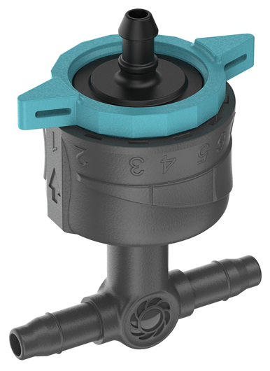 Gardena Schwarz/Grau/Türkis Bewässerungssystem, Regulierbarer Reihentropfer (5X) (Tropfbewässerung Tropfer) - Image 5