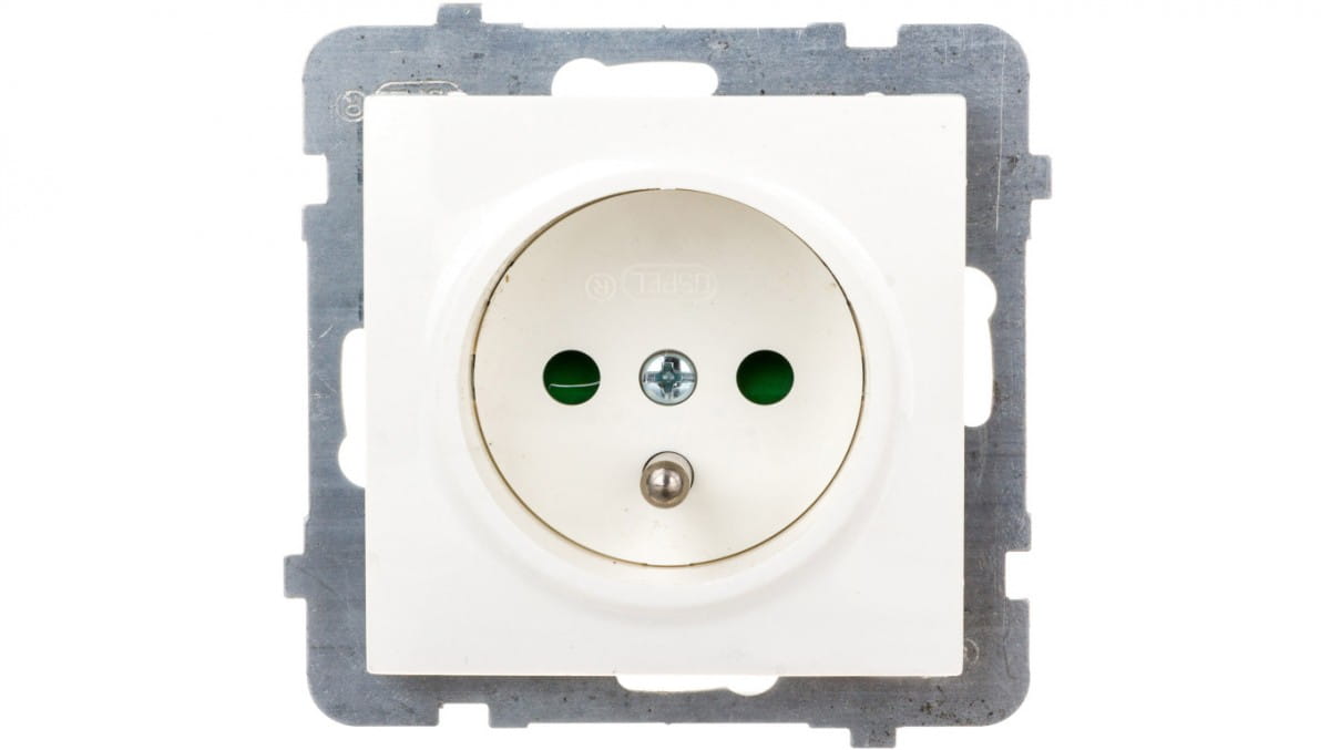 Oem Beige As Einzelsteckdose Mit/Mit Jalousien Ecru Gp-1Gzp/M/27