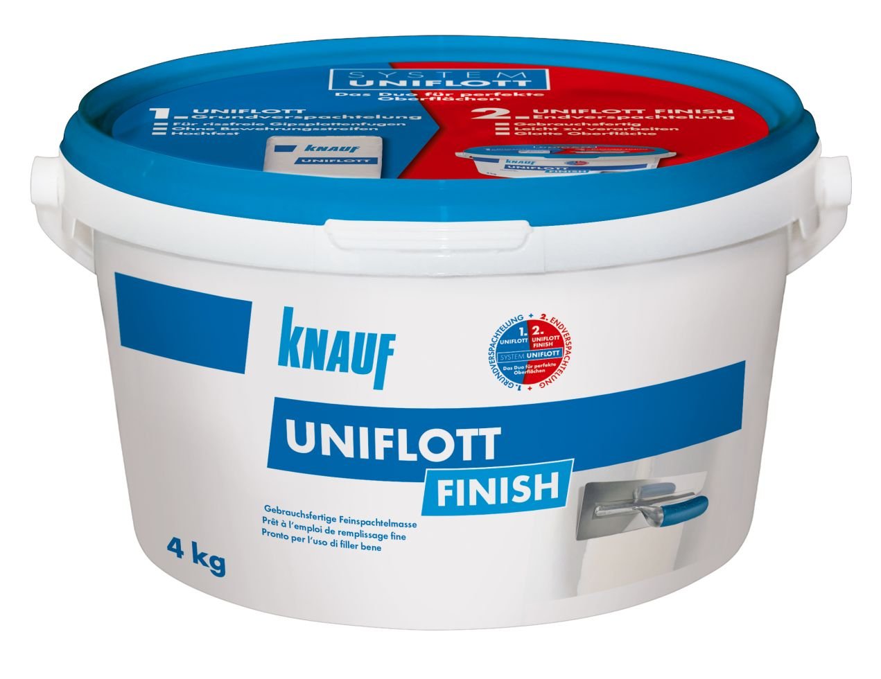Uniflott Finish - 4 Kg Feinspachtelmasse Fertigspachtel Fugenspachtel - Knauf