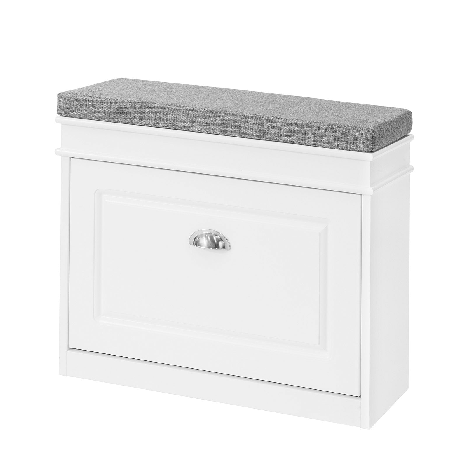 SoBuy FSR82-K Camión volquete de zapatos Mueble para zapatos con solapa Banco para zapatos con cojín de asiento Cómoda para zapatos Banco BHT aprox: 60x51x24cm