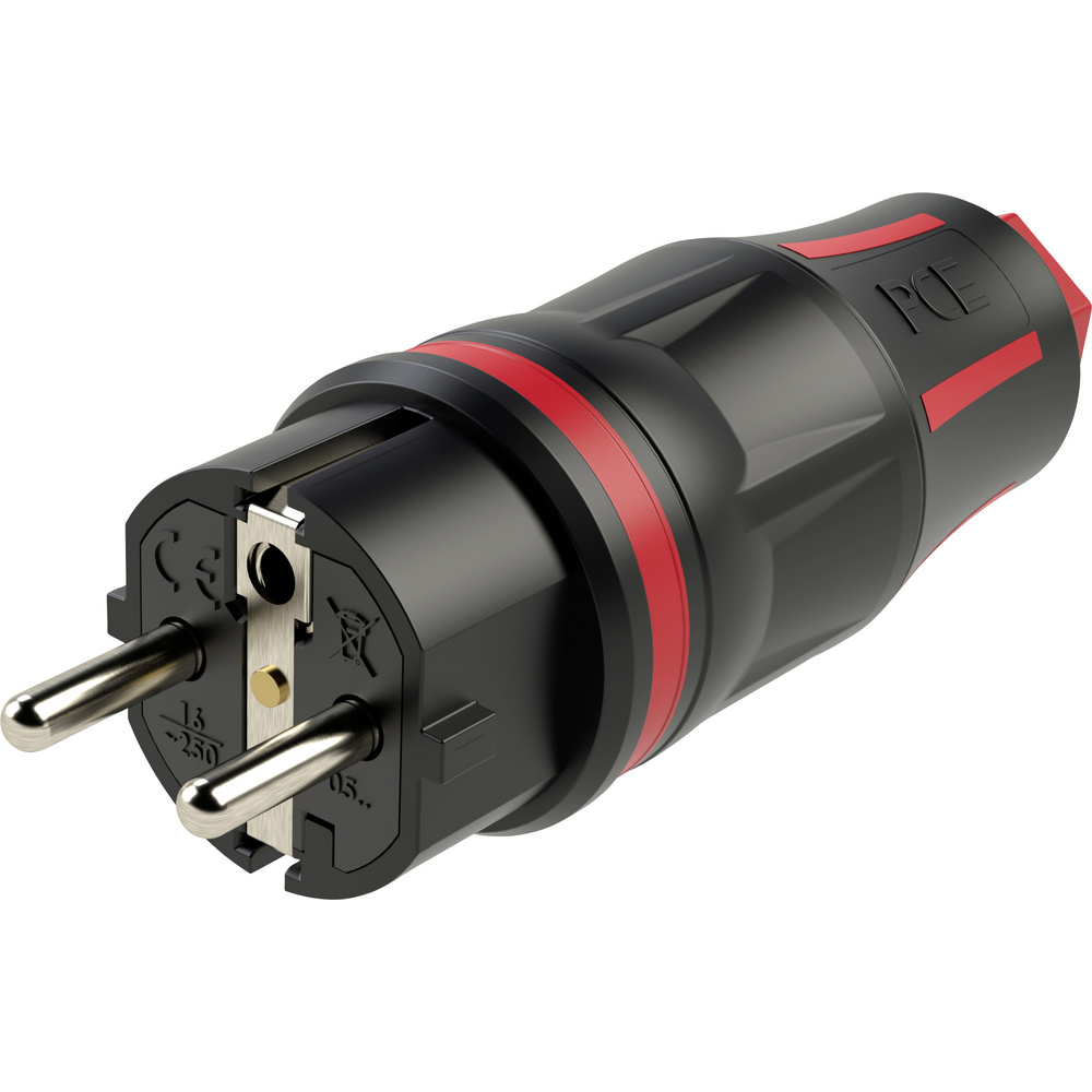 Pce Schwarz 05721-Sr Schutzkontaktstecker 250 V /Rot Ip54