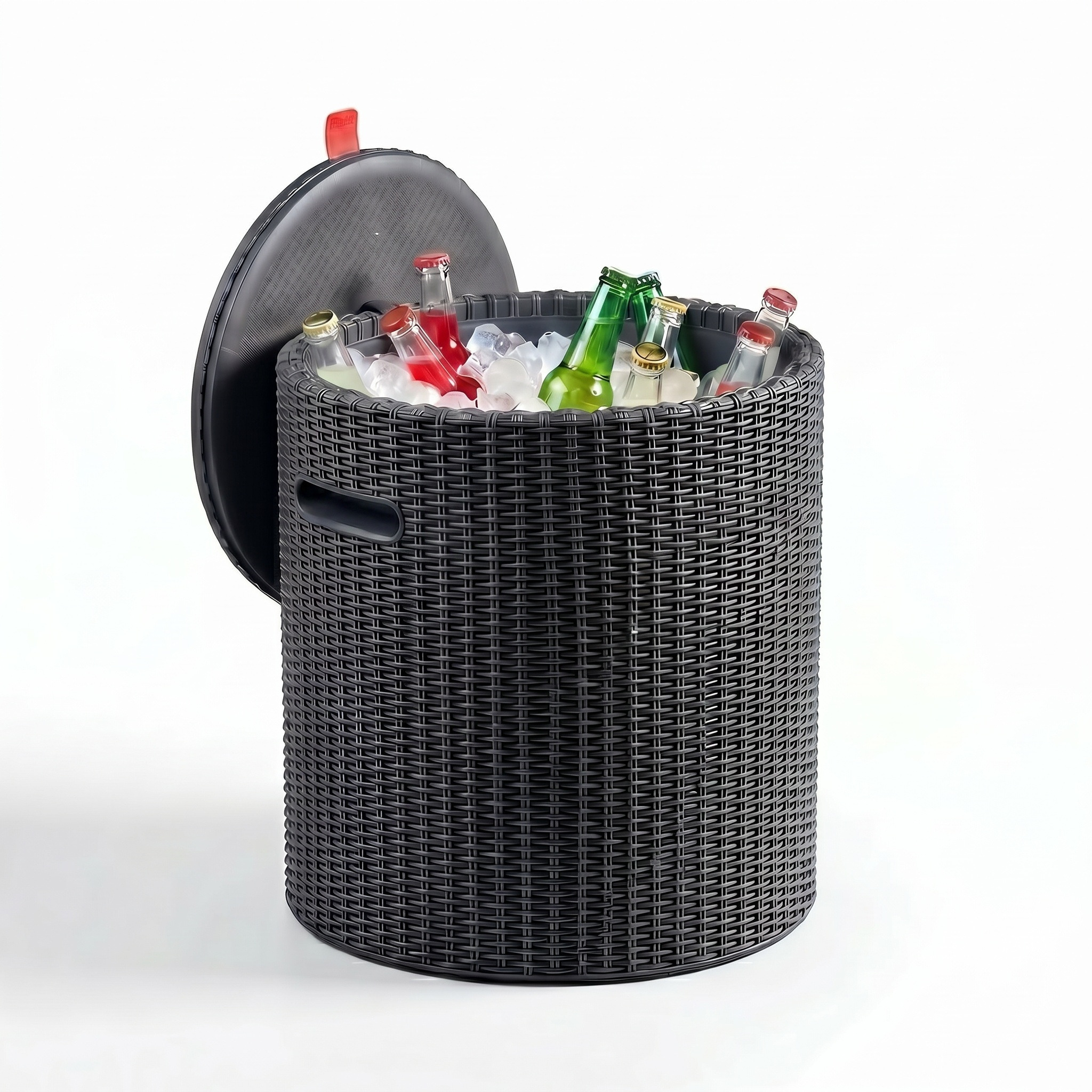 Keter – Tabouret Glacière 39 L 3 En 1 – Résine Imitation Rotin