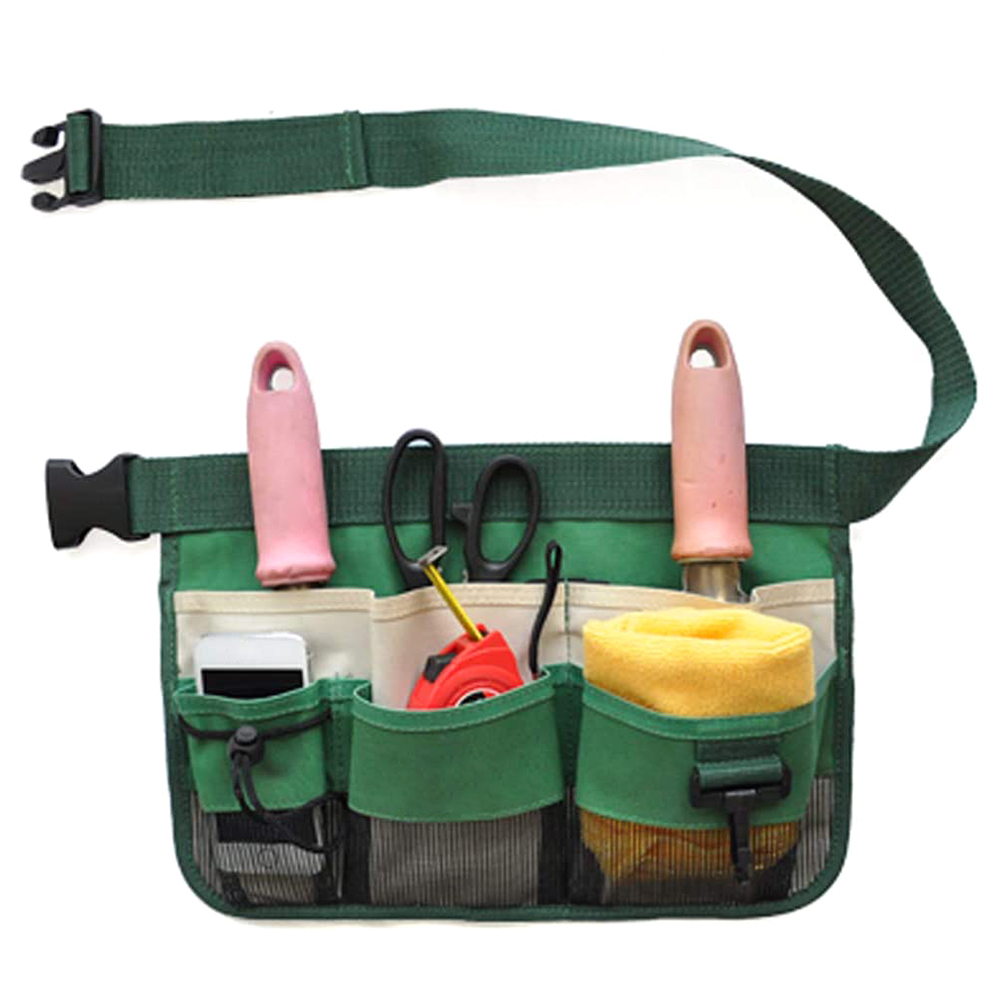 Sac banane pour outils de jardin en tissu Oxford 600D, 7 poches, fixation rapide, 34 x 24 cm, 200 g, 1 pièce