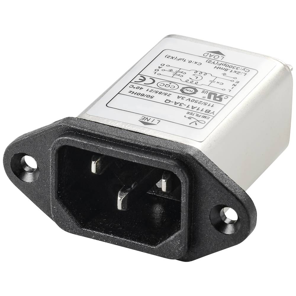 Tru Components Tc-10101444 Filtro Di Rete Con Connettore 250 V/ac 3 A 1.8 Mh 1 Pz.