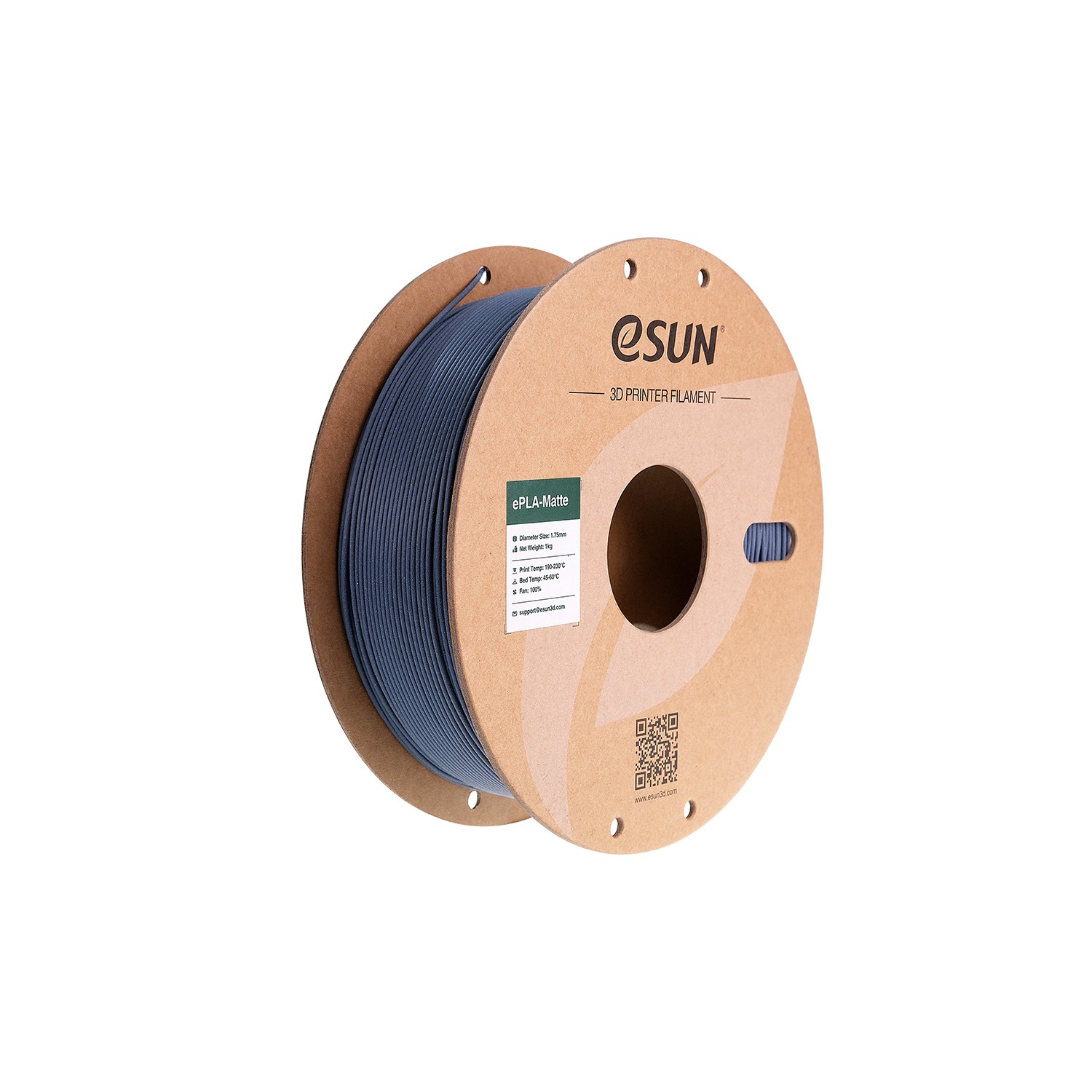 Coco Esun Pla-matte Filament, 1.75mm, 1000g (paper Spool) Esun Pla-matte Filament 1.75mm 1000g Dark Grey