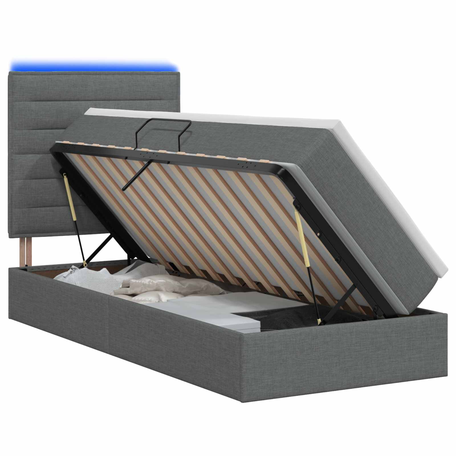 Vidaxl Grau Bett, Bettrahmen (100 X 200 Cm) - Image 2