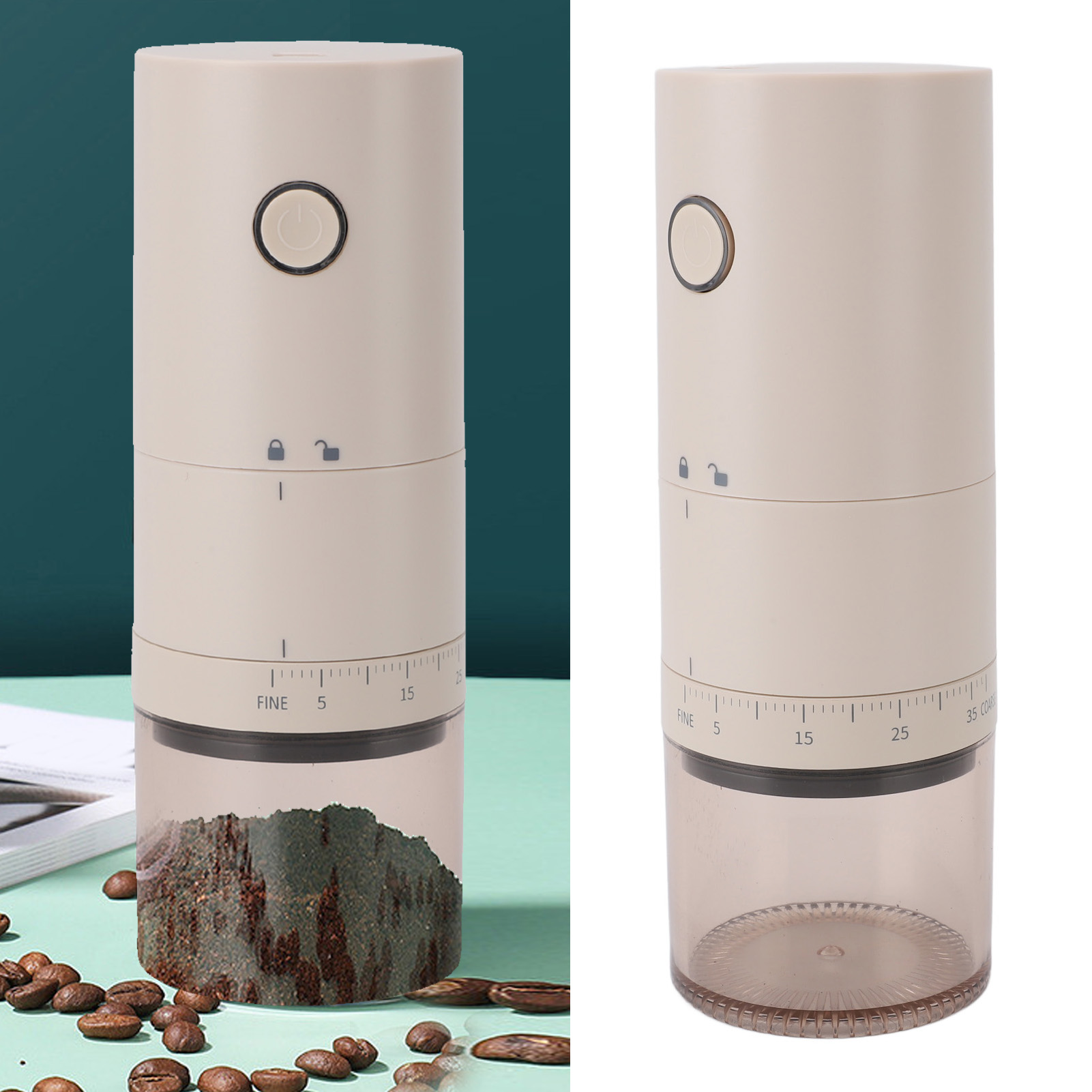 [macinacaffè Elettrico] Macinacaffè Elettrico Con Macine In Abs E Sus, 38 Livelli Di Macinatura Regolabili, Ricaricabile Tramite Usb, Portatile, Per Caffè Filtro Fatto In Casa