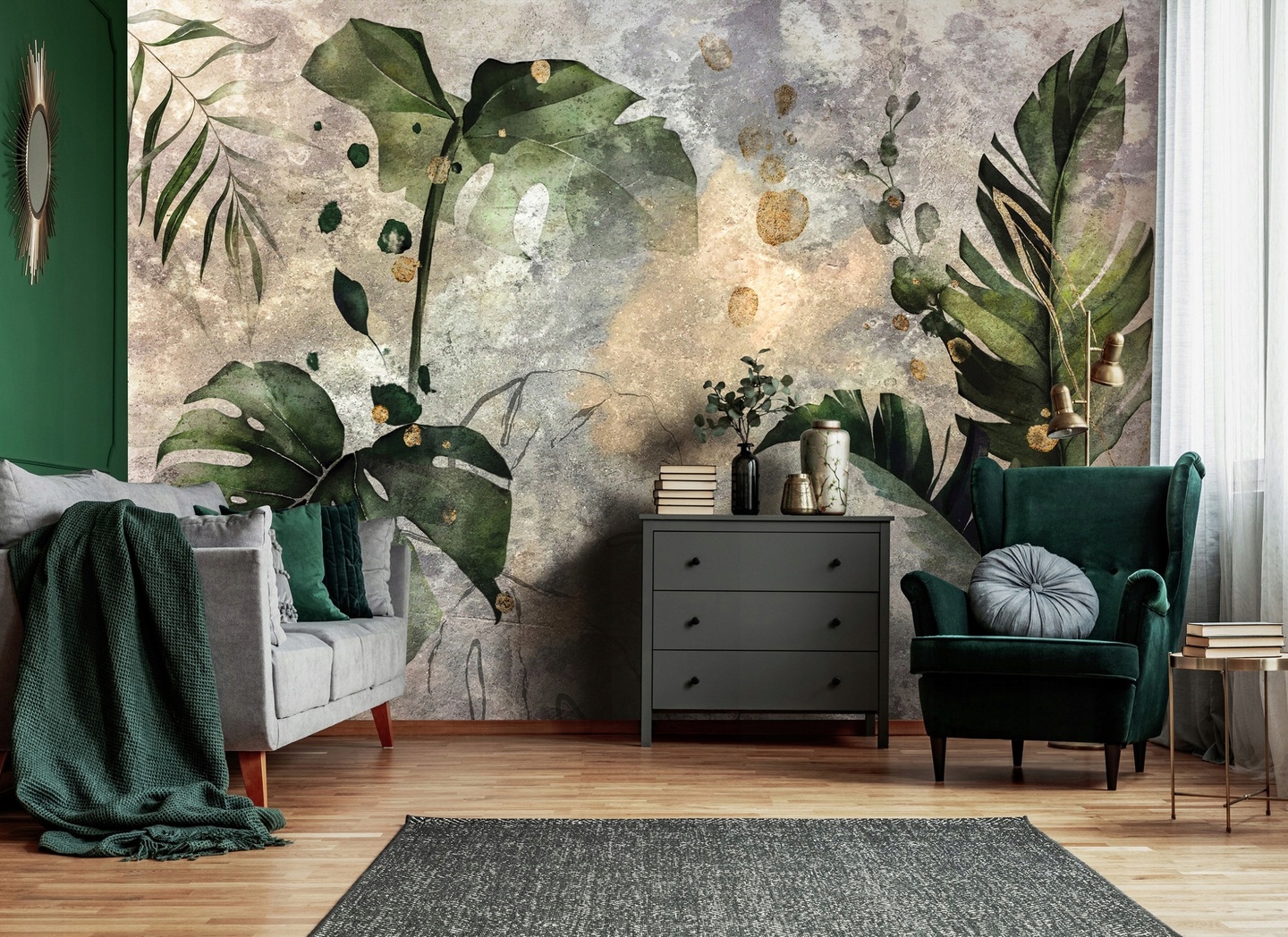 Wallarena Vlies Fototapete Blätter 200x140 Cm, Tapeten, Für Wohn Und Schlafzimmer, Vliestapete Wandtapete Tapete 3d Effekt- Inkl. Kleister - Tropisch
