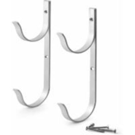 Crochet multifonctionnel en aluminium, fixation murale pour piscine et extérieur, lot de 2