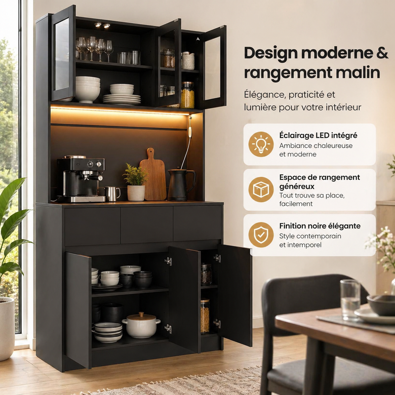 Wumagin - Buffet De Cuisine - 6 Portes D'Armoire