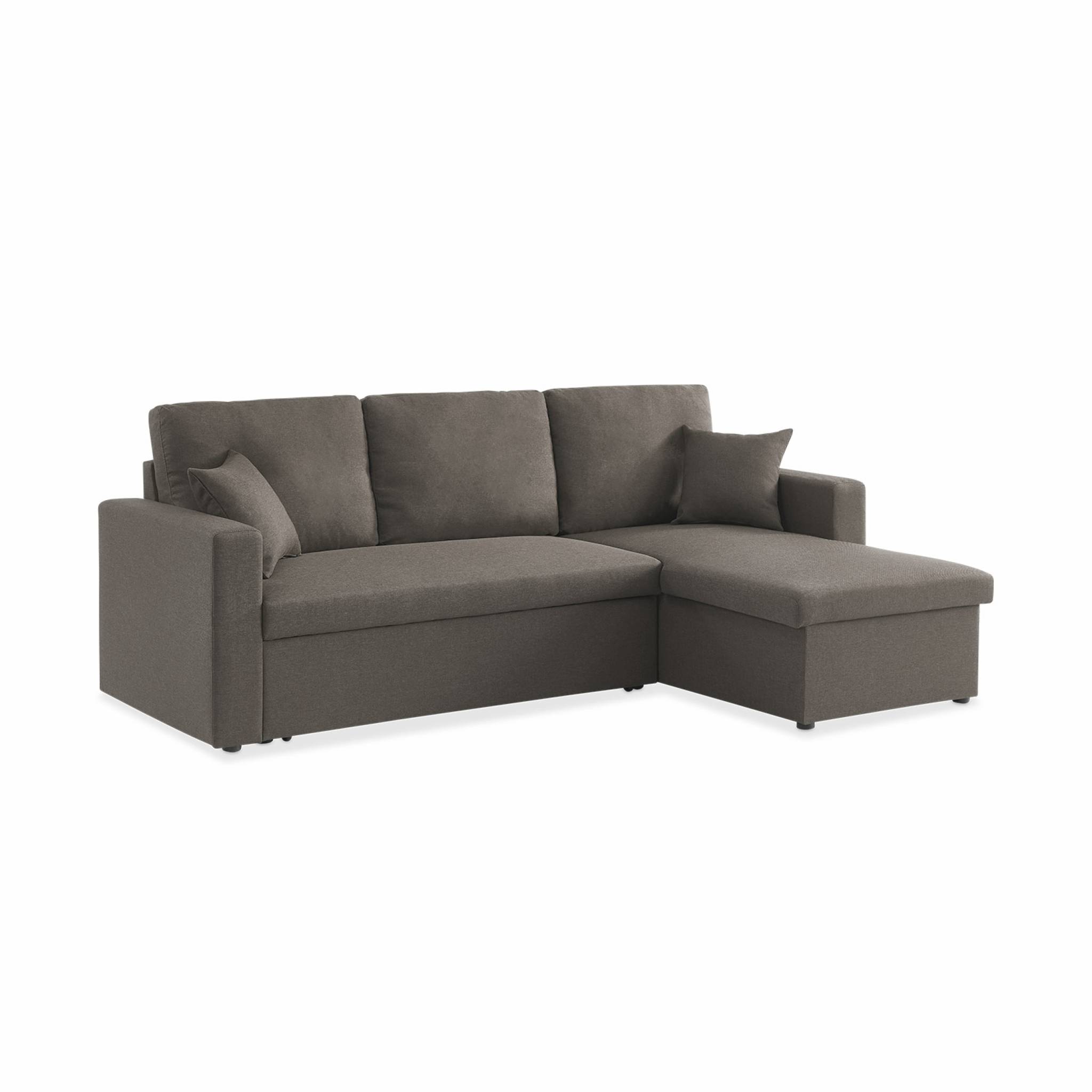 Sweeek - Canapé D'Angle Convertible En Tissu - Ida - 3 Places. Fauteuil