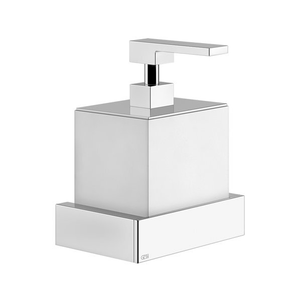 Gessi Gold Duscharmatur + Badewannenarmatur, Rettangolo Accessoires Seifenspender Zur Wandmontage, Behälter Weiss, 20813 - Image 3