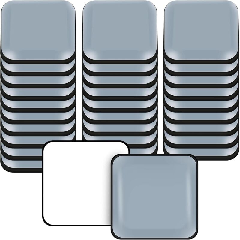 30 Pezzi Di Pattini Per Mobili Quadrati 30x30mm In Teflon, Pattini Autoadesivi In Ptfe Per Sedie, Divani, Frigoriferi, Scrivanie, Tavoli, Poltrone - Quadrati