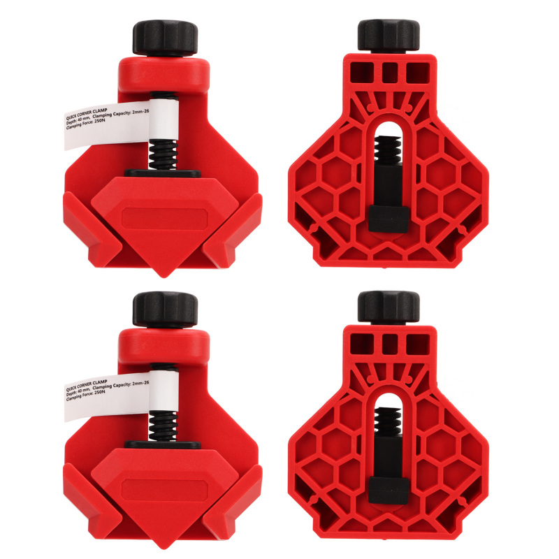 Équerre à angle droit à ressort 90° en plastique ABS pour menuiserie, lot de 4