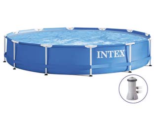 Piscina Metal Frame Rotonda  C/telaio Portante C/pompa Cm.366x76h.  Capacit�e Lt.6503  Peso Kg.25,2 (28212)    Intex Intex