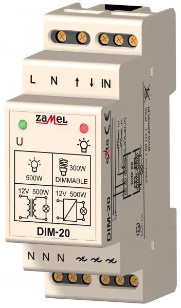 Zamel Weiss Beleuchtung Zubehör, Lichtdimmer 230V 40-500W Dim-20 - Bild 5