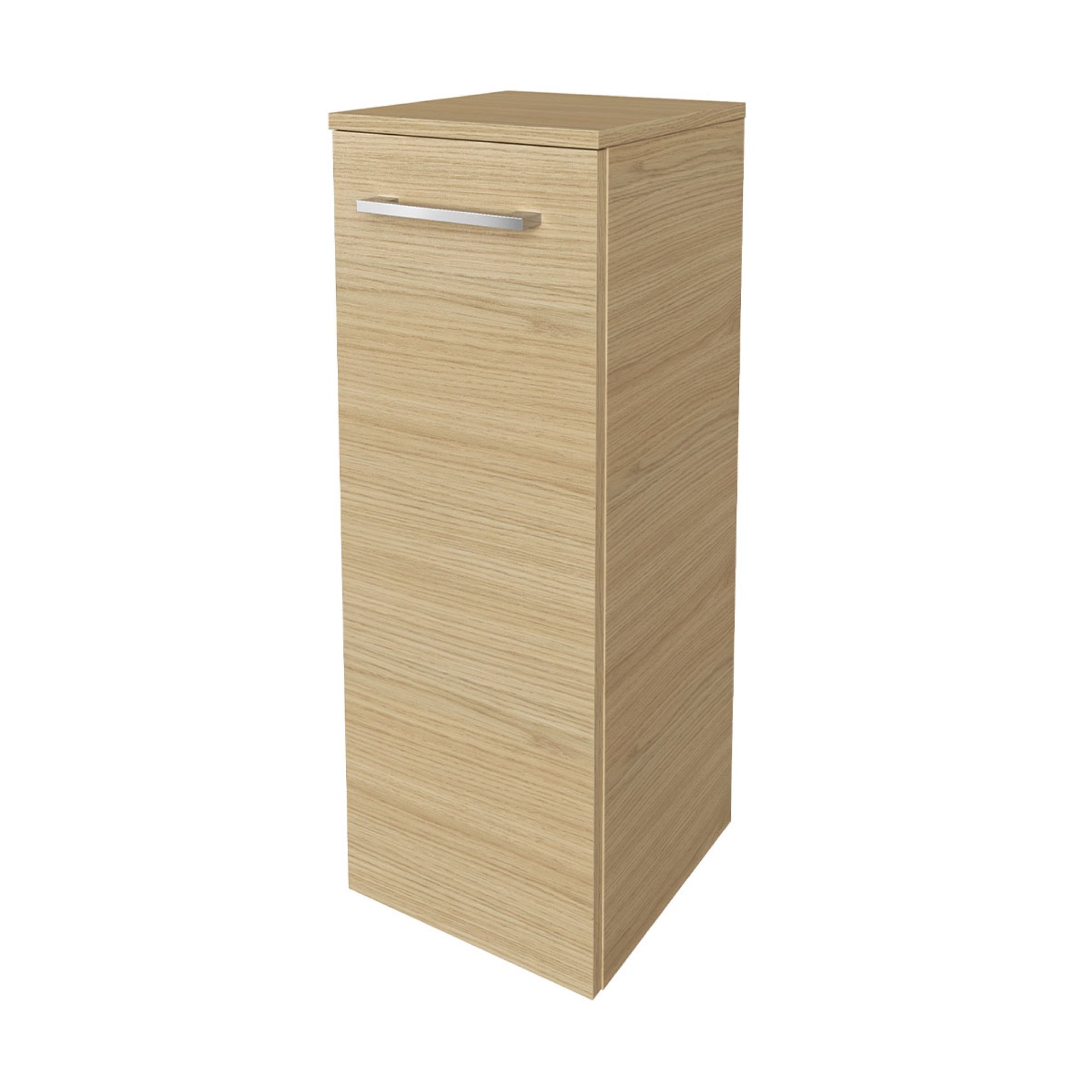 Fackelmann - Midischrank B.style / Badschrank Mit Gedämpften Scharnieren / Maße (b X H X T): Ca. 30,2 X 82,6 X 32 Cm / Hochwertiger Schrank Fürs Bad / Türanschlag Rechts / Korpus & Front: Braun Hell'-'8