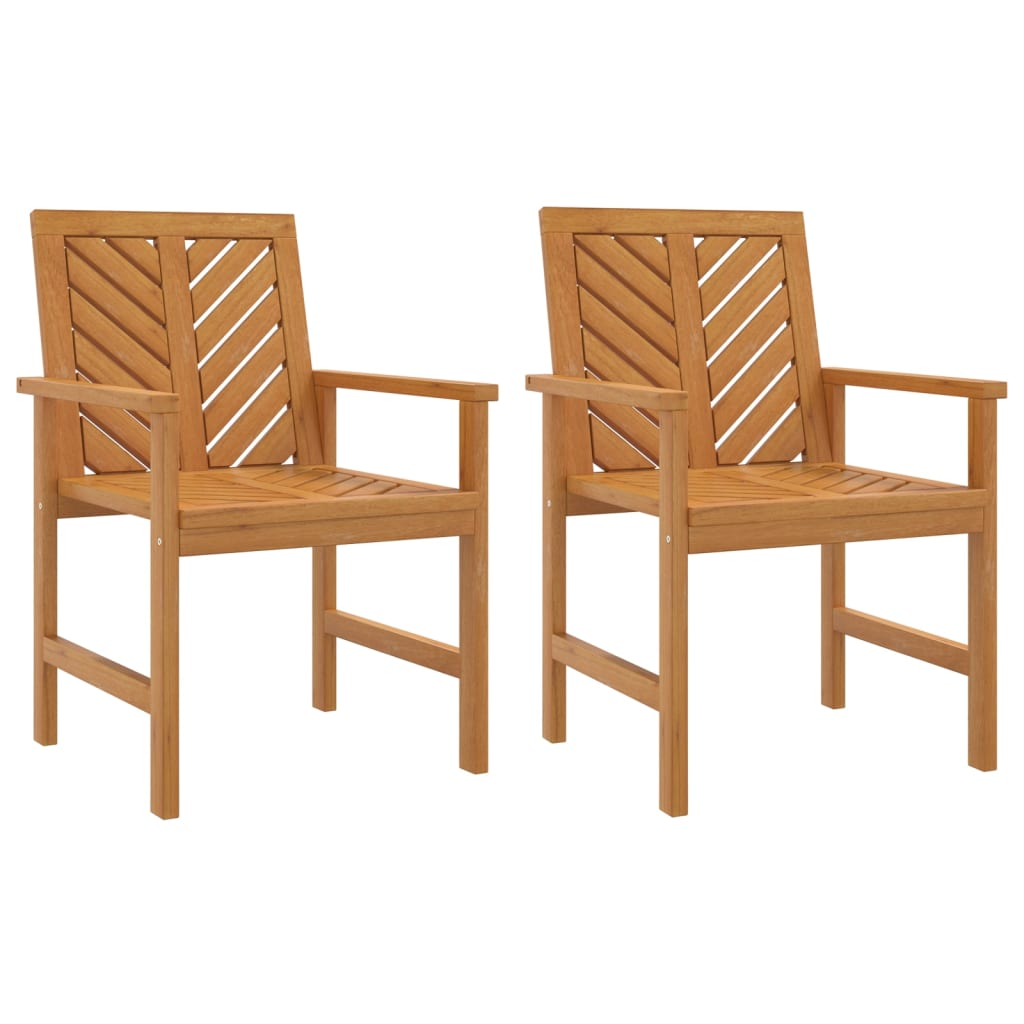 Vidaxl - Chaises À Manger De Jardin Lot De 2 Bois Massif D'Acacia