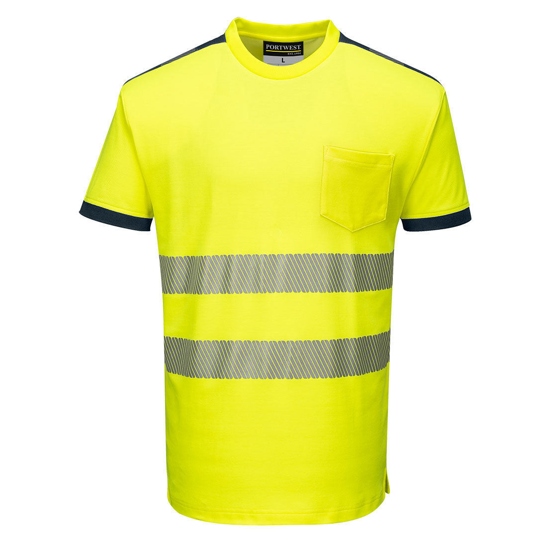 T shirt Alta Visibilita' Vision Gialla Giallo navy L