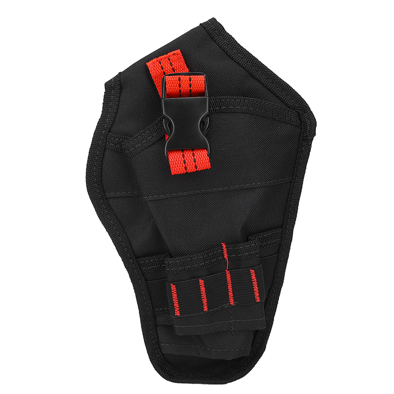 Sacoche à outils en toile Oxford 600D, rangement pour perceuse électrique et porte-forets, noir et rouge