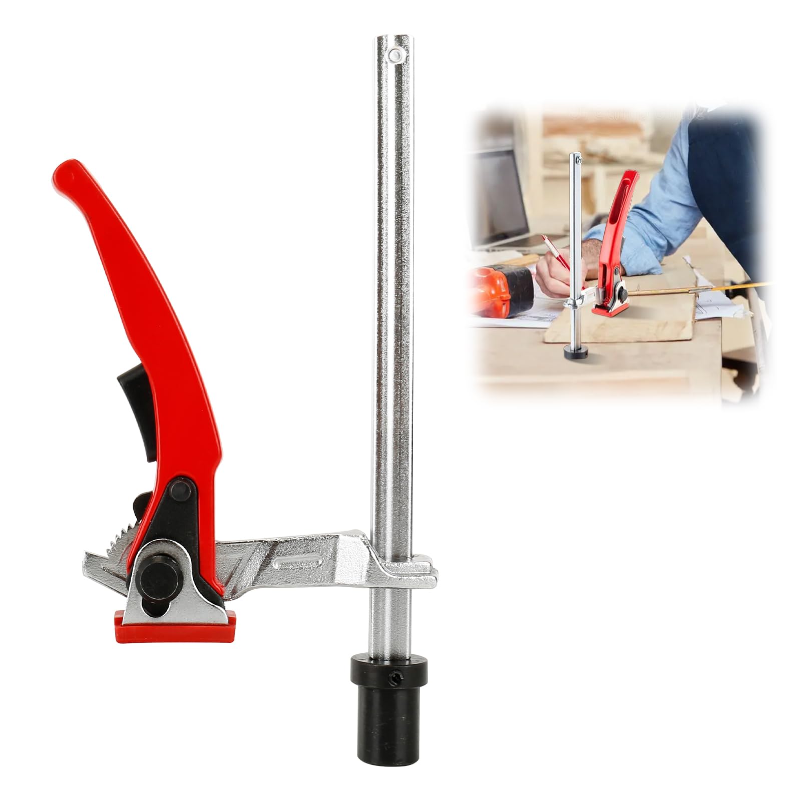 Serre-joint à levier 20 mm pour table multifonction, capacité 160 mm, gorge 60 mm, JUSCH