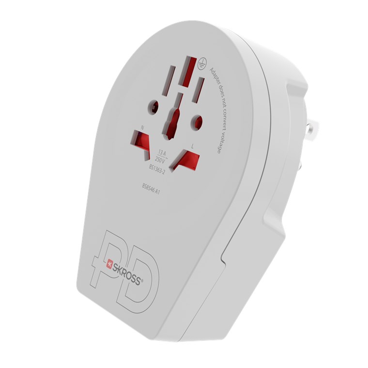 Skross Weiß 1.500292 Reiseadapter Country Adapter World To Us Usb C20pd
