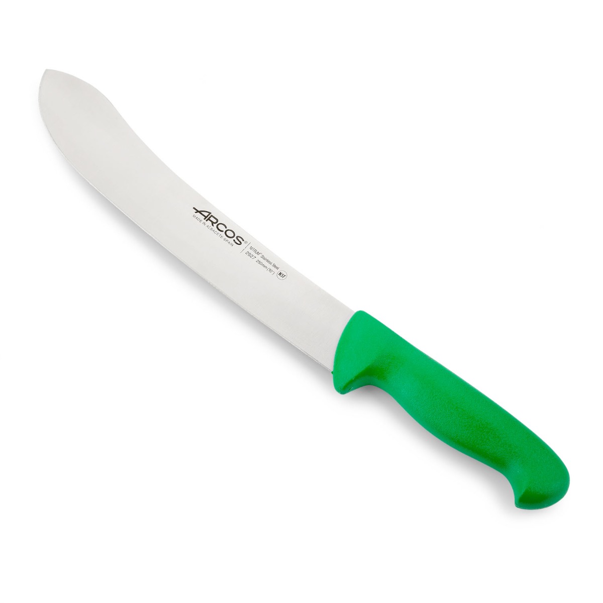 Arcos Grün Metzgermesser Farbe - Prof 292721 Aus Nitrum-Edelstahl Und Mango Ergonomische E Polypropylenklinge Von 25 Cm, Vitrine