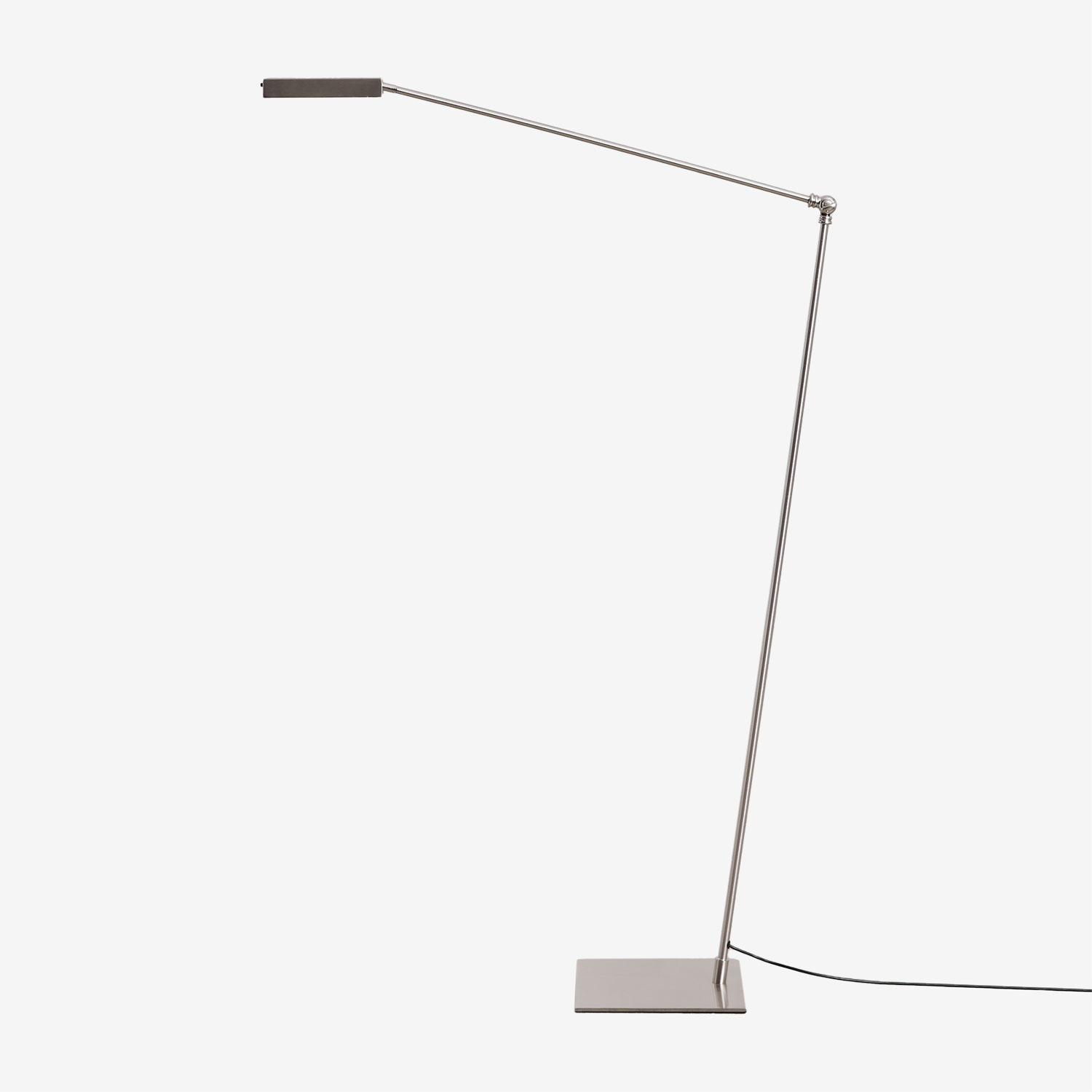 Lampe Sur Pied Led En Fer Valtyn Sklum Gris Chromé