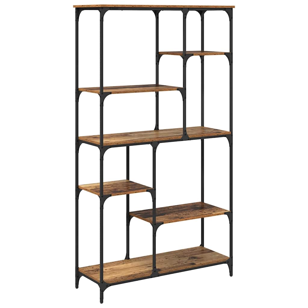 Bookshelf Old Wood 99 X 35.5 X 176 Cm Engineered Wood Vidaxl