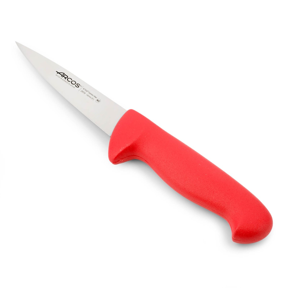 Arcos Rot Fleischermesser Farbe - Prof 292922 Edelstahl Nitrum Und Mango Ergonomische E Polypropylenklinge Und 13 Cm Klinge, Vitrine