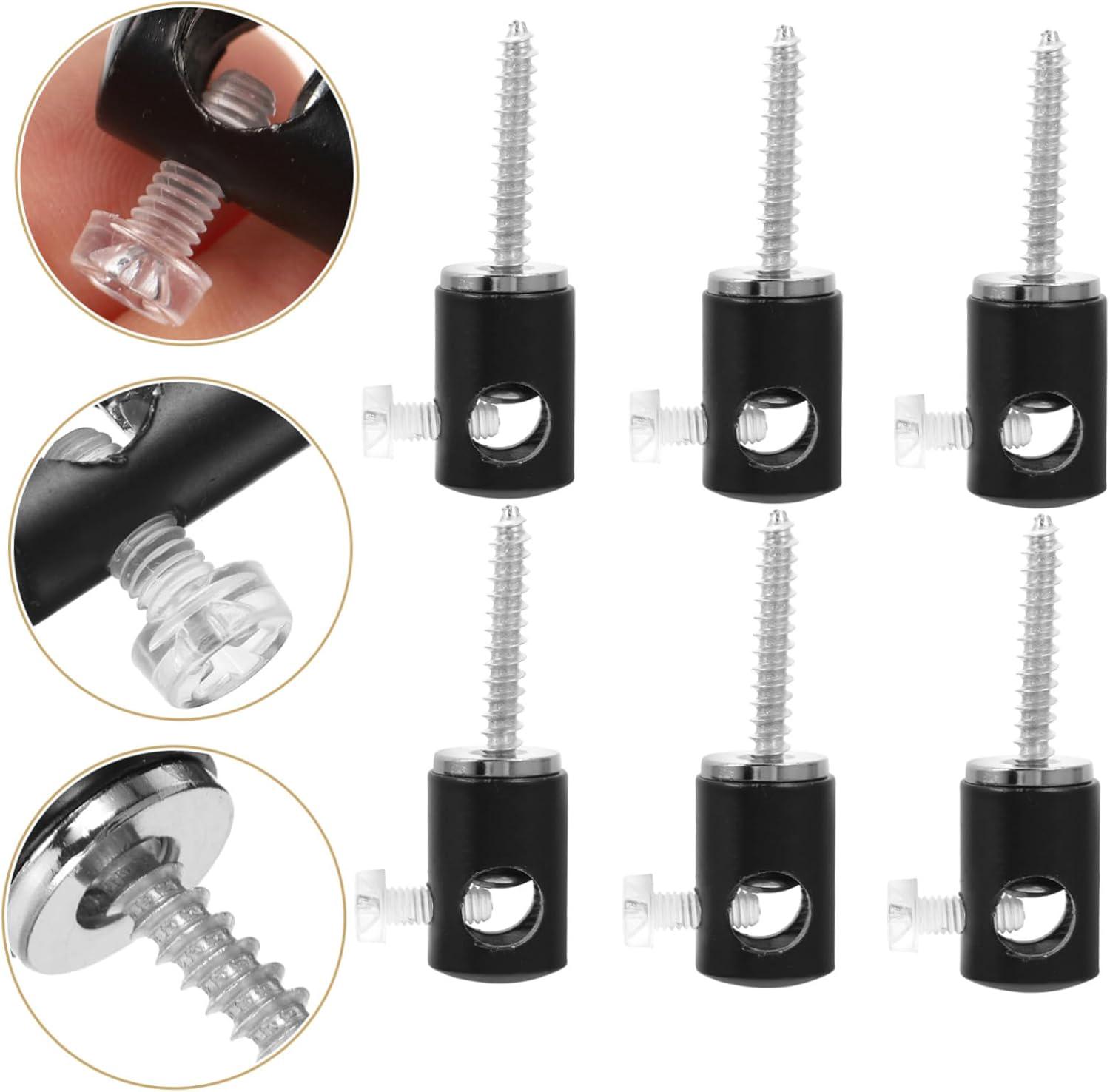 Crochet de plafond pour luminaire suspendu en métal antirouille noir, usage mural et plafond, lot de 6