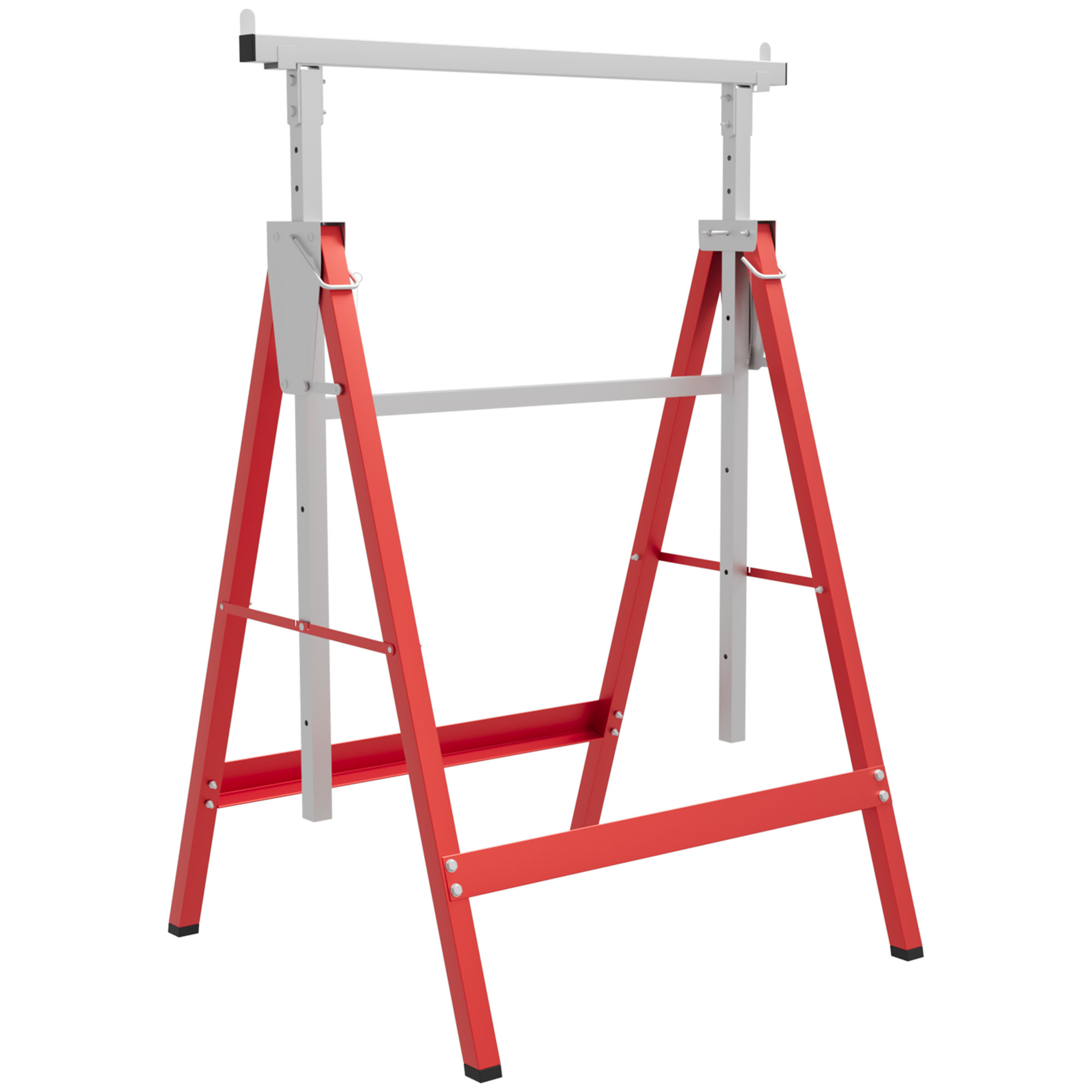 Tréteaux pliants télescopiques réglables de 80 à 130 cm en acier Q195, lot de 2