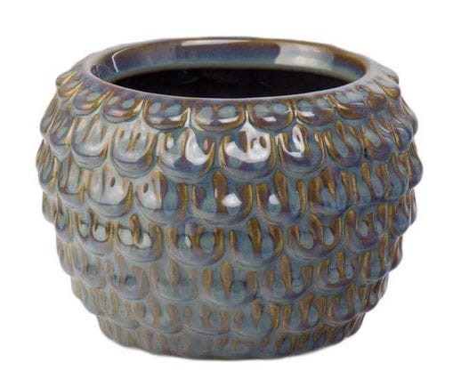 Super Merchant By Base Blau Polnix Keramik-Blumentopf, 17 Cm,