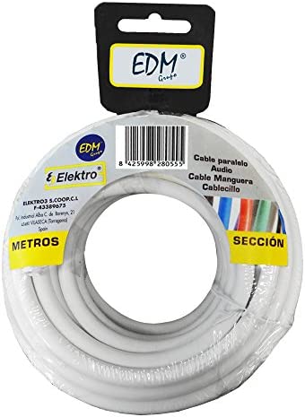 Edm Weiß Flachschlauchaufroller 3X1,5Mm 10Mts (Audio)